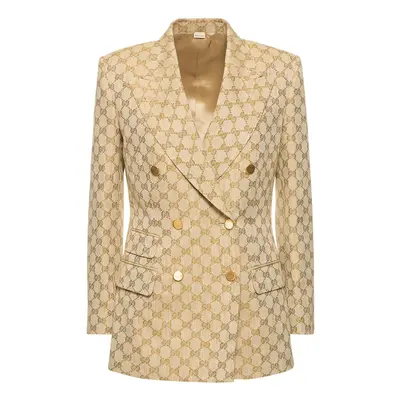 Gucci | Women Gg Cotton & Linen Jacket Ebony