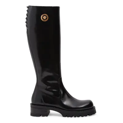 Versace | Women 35mm Tall Leather Boots Black
