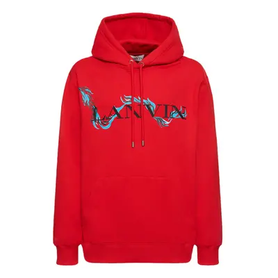 Lanvin | Men Chinese New Year Oversized Cotton Hoodie Red