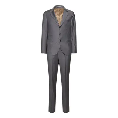 Brunello Cucinelli | Men Wool Double Breasted Suit Grey