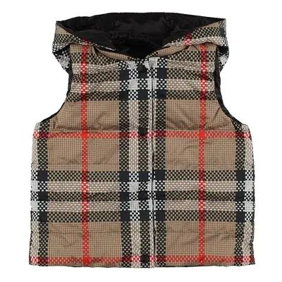 Burberry | Kids-girls Quilted Check Print Down Vest Beige 12a