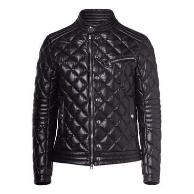 Moncler | Men Zancara Quilted Leather Moto Jacket Black