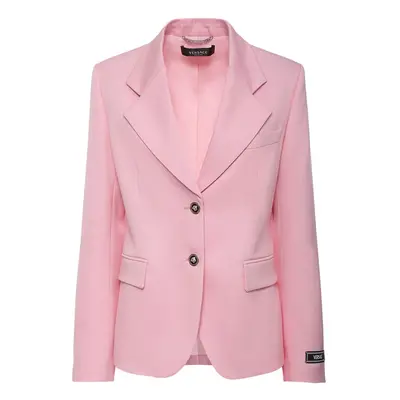 Versace | Women Stretch Wool Single Breast Jacket Light Pink