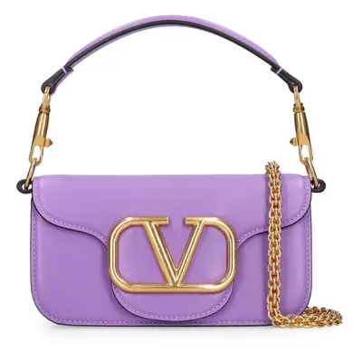 Valentino Garavani | Women Small Locò Leather Top Handle Bag Glicine