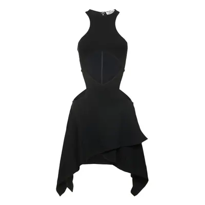 The Attico | Women Magnolia Ribbed Cotton Jersey Mini Dress Black