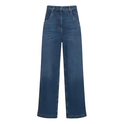 Etro | Women Denim High Rise Wide Jeans Blue