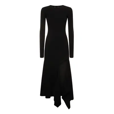 Y/project | Women Asymmetric Jersey Long Sleeve Dress Black