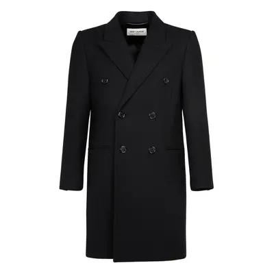 Saint Laurent | Men Diagonale 50s Wool Coat Black