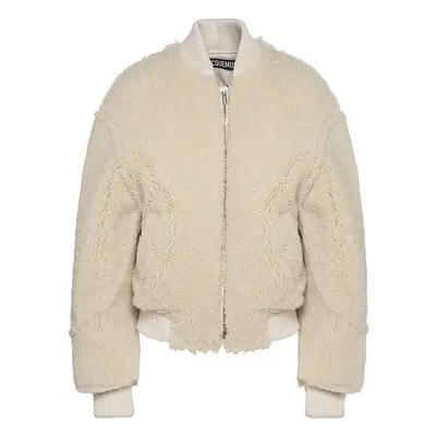 Jacquemus | Women Le Blouson Pilou Lamb Fur Jacket White