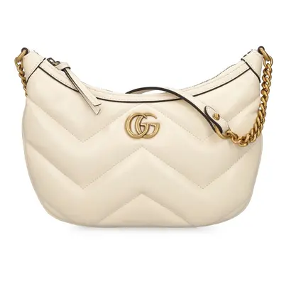 Gucci | Women Small Gg Marmont Leather Shoulder Bag Antique White