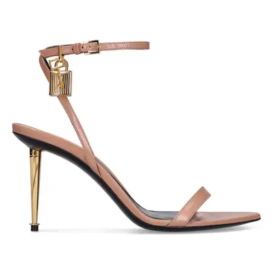 Tom Ford | Women 85mm Padlock Leather Sandals Nude