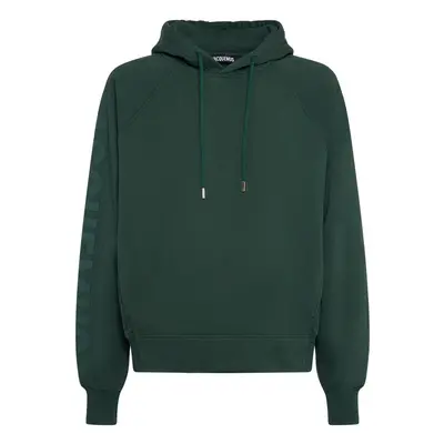 Jacquemus | Men Le Hoodie Typo Cotton Sweatshirt Dark Green