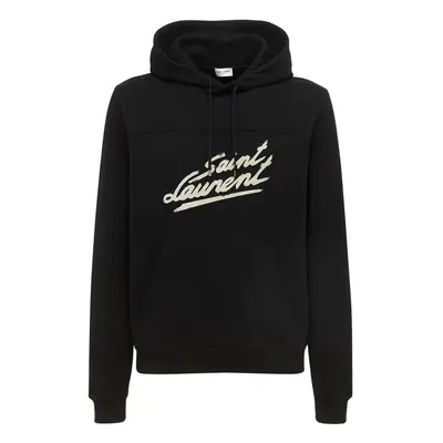 Saint Laurent | Men '50s Signature Logo Sweatshirt Hoodie Black