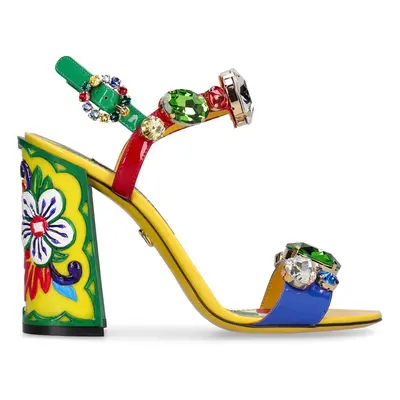 Dolce & Gabbana | Women 105mm Keira Patent Leather Sandals Multicolor