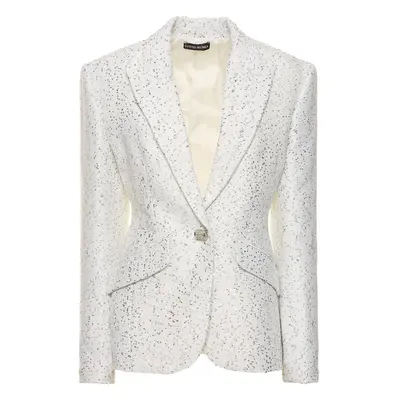 David Koma | Women Crystal & Sequin Embellished Jacket White