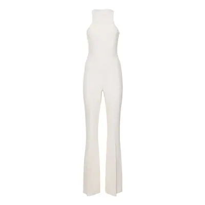 Michael Kors Collection | Women Stretch Wool Crepe Jumpsuit Ivory