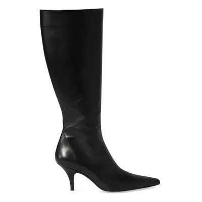 The Row | Women 70mm Sling Leather Tall Boots Black