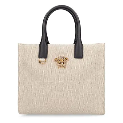 Versace | Women Small Canvas Tote Bag Beige
