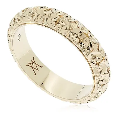 Vanzi | Men Florentine Gentlemen Wedding Ring White Gold