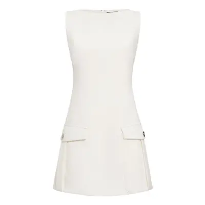 Versace | Women Double Stretch Viscose Crepe Mini Dress White