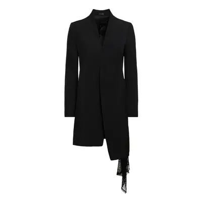 Yohji Yamamoto | Women Asymmetric Wool Gabardine Jacket Black
