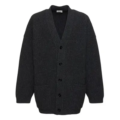 Lemaire | Men Felted Wool Knit Cardigan Grey