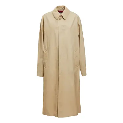 Maison Margiela | Women Cotton Gabardine Long Trench Coat Beige
