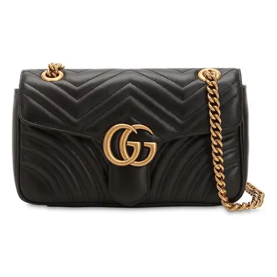 Gucci | Women Small Gg Marmont 2.0 Leather Bag Black