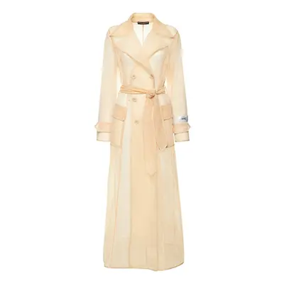 Dolce & Gabbana | Women Tech Marquisette Belted Trench Coat Nude