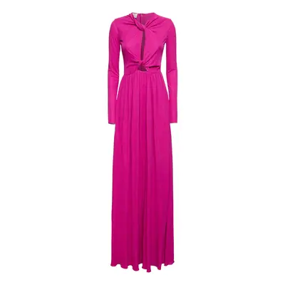Giambattista Valli | Women Jersey Knotted Long Sleeve Maxi Dress Fuchsia