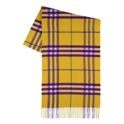 Burberry | Women Giant Check Printed Cashmere Scarf Pear