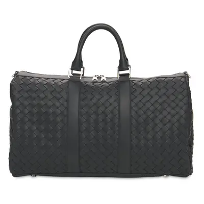Bottega Veneta | Men Medium Intrecciato Leather Duffle Bag Black
