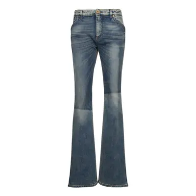 Balmain | Women Western Denim Bootcut Jeans Blue