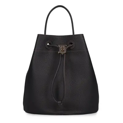 Burberry | Women Small Leather Drawstring Bucket Bag Black