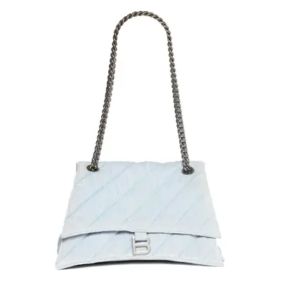 Balenciaga | Women Medium Crush Quilted Cotton Chain Bag Light Blue