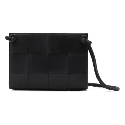 Bottega Veneta | Women Mini Cassette Leather Crossbody Bag Black