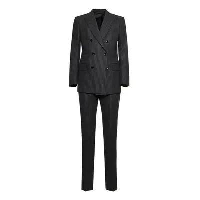 Tom Ford | Men Atticus Pinstriped Wool Flannel Suit Dark Grey