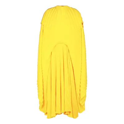 Balenciaga | Women Pleated Drape Dress Citrus Yellow