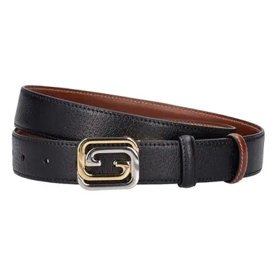 Gucci | Men 3cm Reversible Squared Interlocking Belt Black/ebony