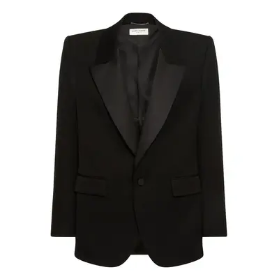 Saint Laurent | Men Wool Tuxedo Jacket Black