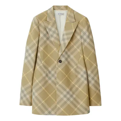 Burberry | Women Check Wool Tailored Single Breast Jacket Beige/multi
