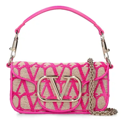 Valentino Garavani | Women Small Locò Toile Iconographe Bag Natural/pink Pp