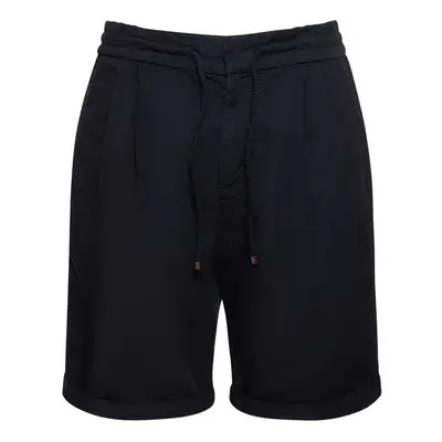 Brunello Cucinelli | Men Cotton & Linen Bermuda Shorts Navy