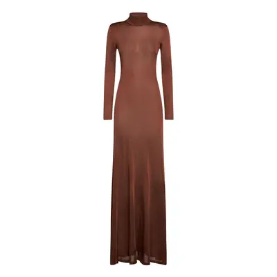 Tom Ford | Women Compact Slinky Viscose Long Dress Brown