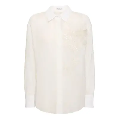 Brunello Cucinelli | Women Cotton Gauze Shirt White