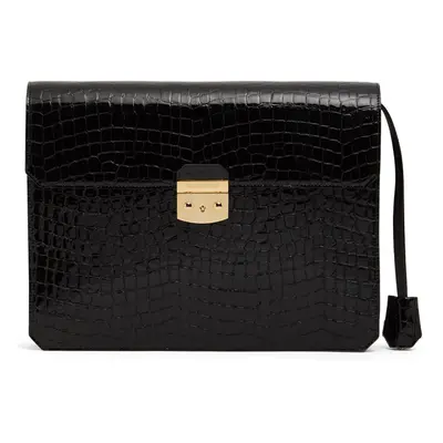 Big City Nights Croc Embossed Clutch