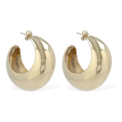 Shiny Crescent Big Hoop Earrings