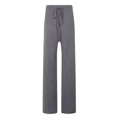 Cashmere Blend Elastic Waist Wide Pants