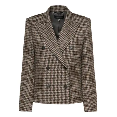 Nausica Wool Blend Houndstooth Blazer