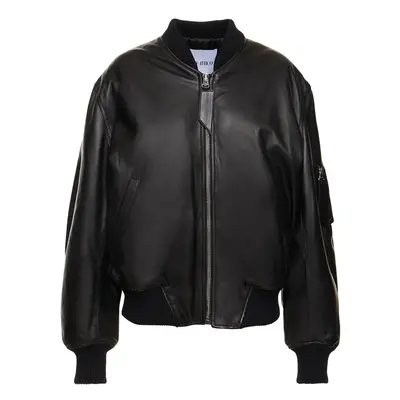 Anja Napa Leather Bomber Jacket